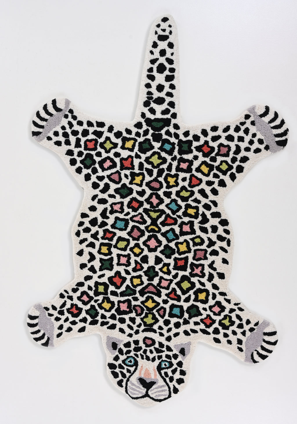 Hand-Tufted Leopard Rug - Multicolor Animal-Shaped Wool Rug | Playful Kids & Modern DŽcor Rug by Rug Regalia