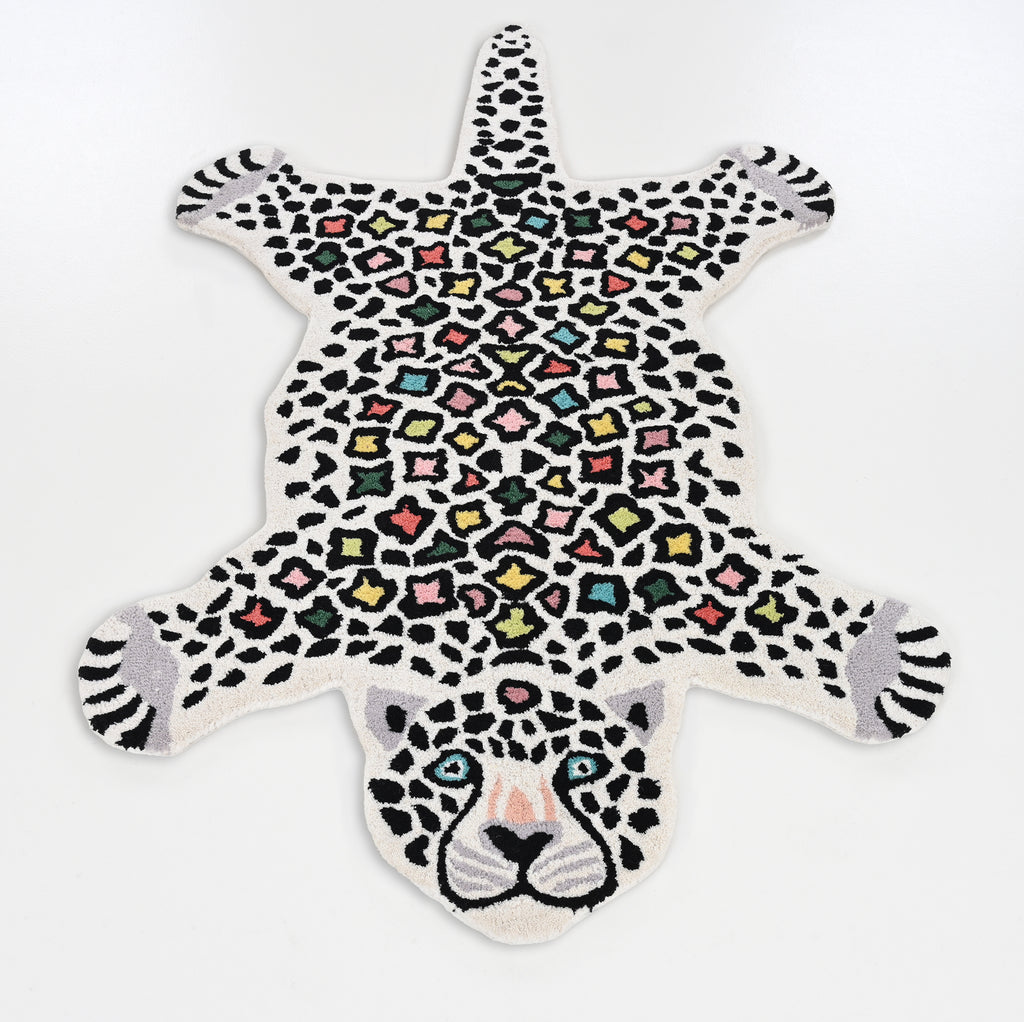 Hand-Tufted Leopard Rug - Multicolor Animal-Shaped Wool Rug | Playful Kids & Modern DŽcor Rug by Rug Regalia