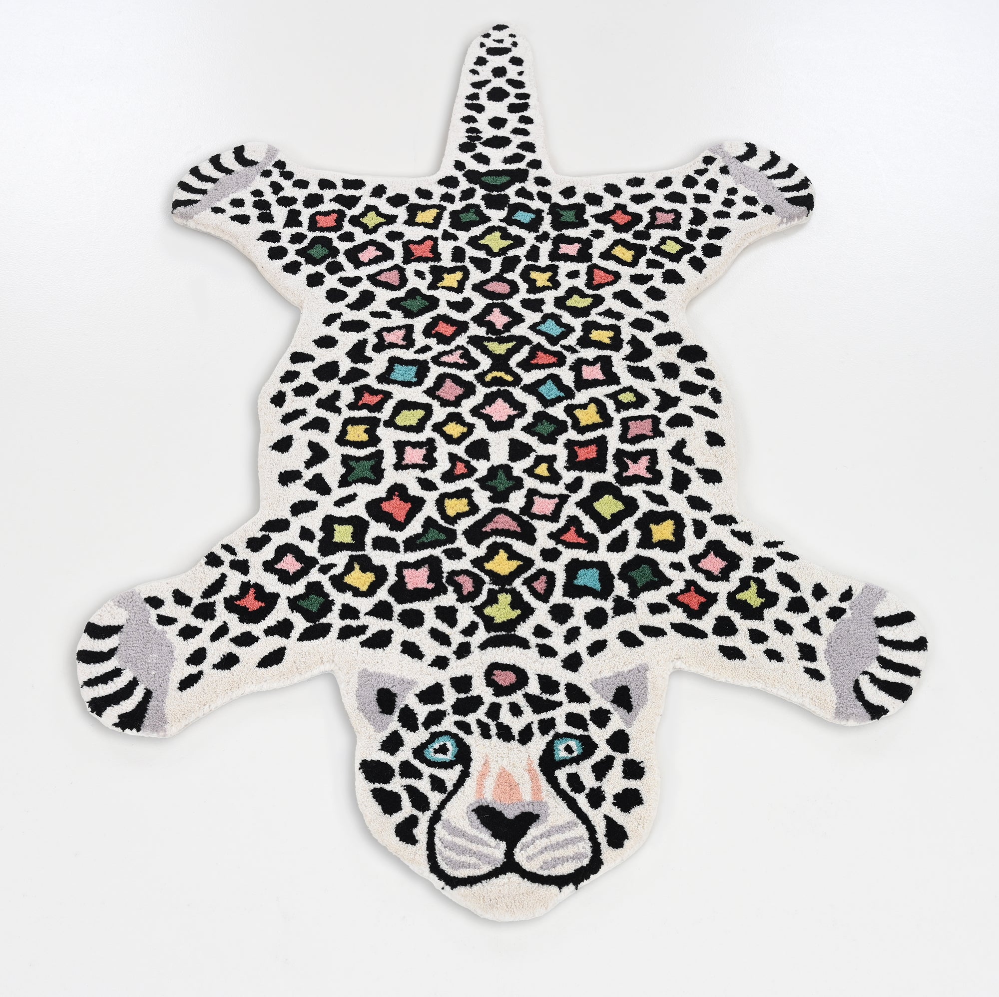 Hand-Tufted Leopard Rug - Multicolor Animal-Shaped Wool Rug | Playful Kids & Modern DŽcor Rug by Rug Regalia