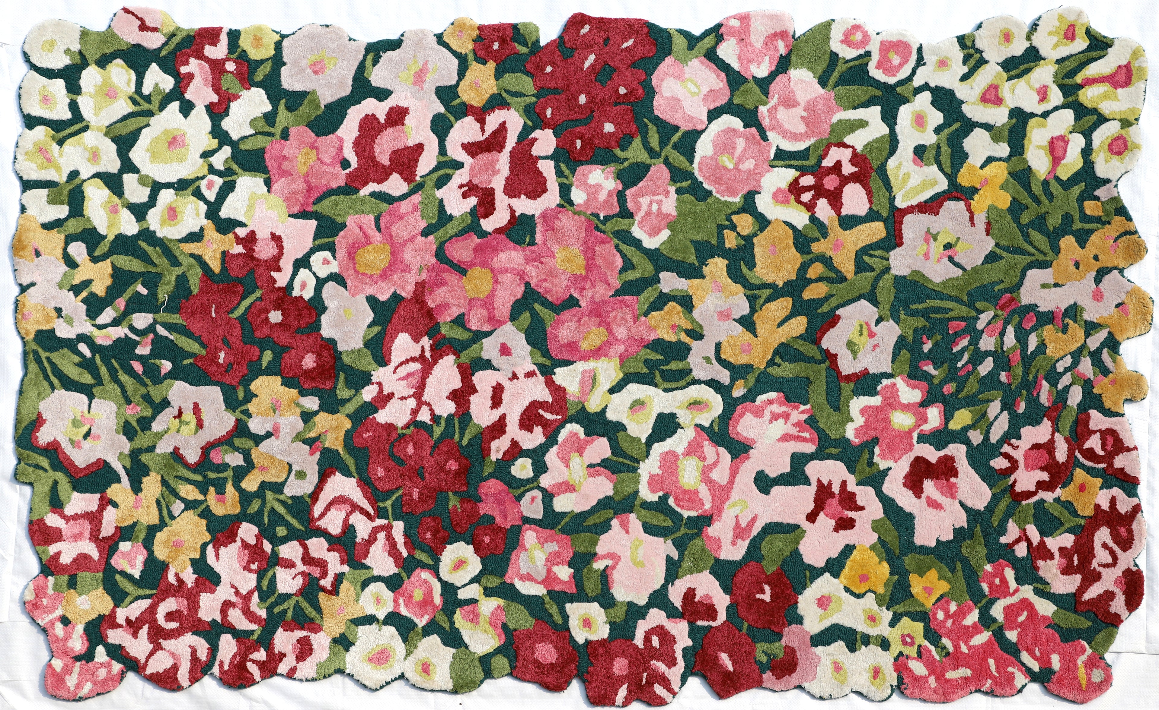 Hand-Tufted Floral Wool Rug - Vintage Garden Design | Cottagecore & Boho Area Rug by Rug Regalia
