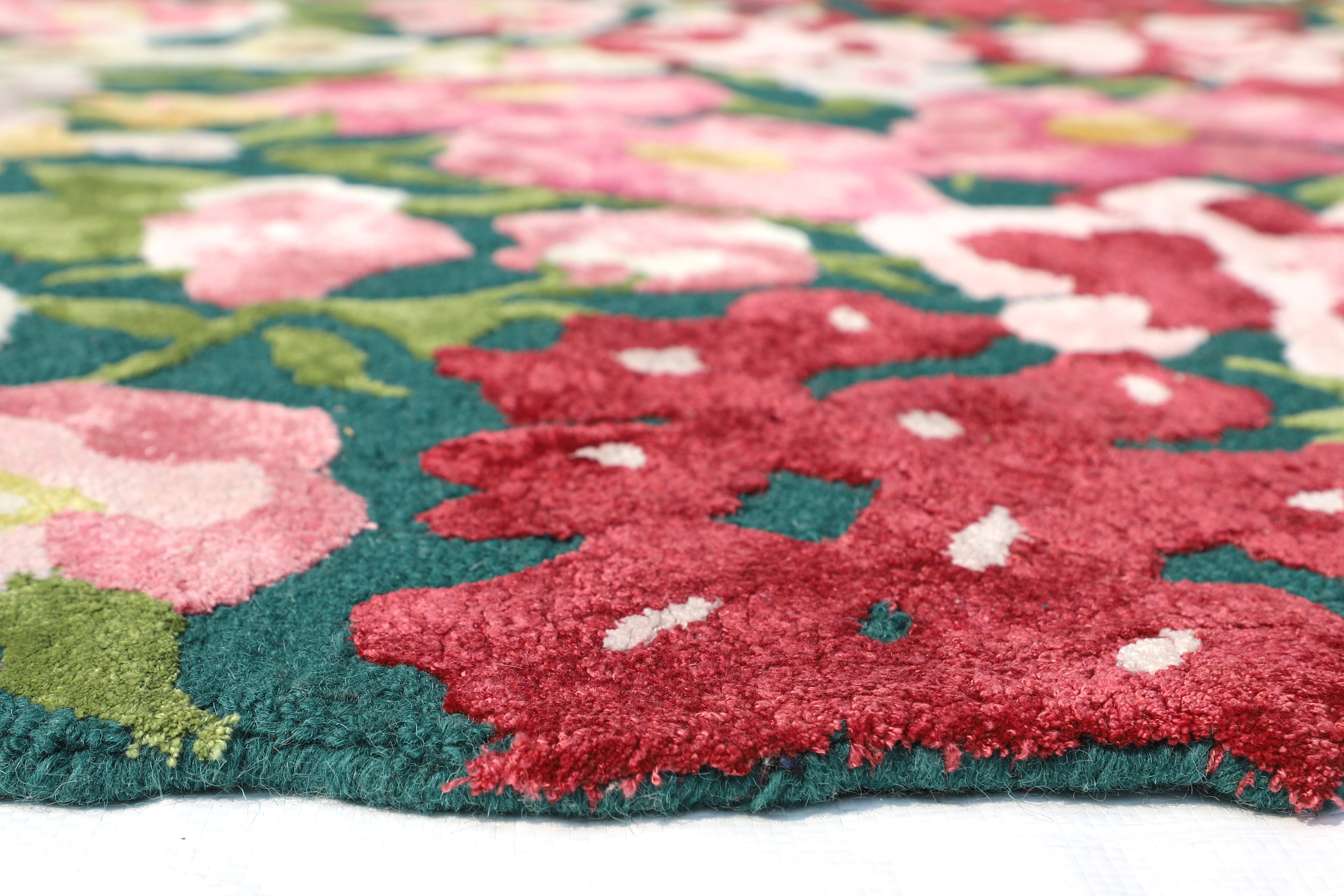 Hand-Tufted Floral Wool Rug - Vintage Garden Design | Cottagecore & Boho Area Rug by Rug Regalia