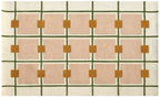 Modern Geometric Wool Rug - Hand-Tufted Minimalist Grid Design | Mid-Century Accent Rug by Rug Regalia