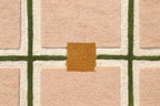 Modern Geometric Wool Rug - Hand-Tufted Minimalist Grid Design | Mid-Century Accent Rug by Rug Regalia