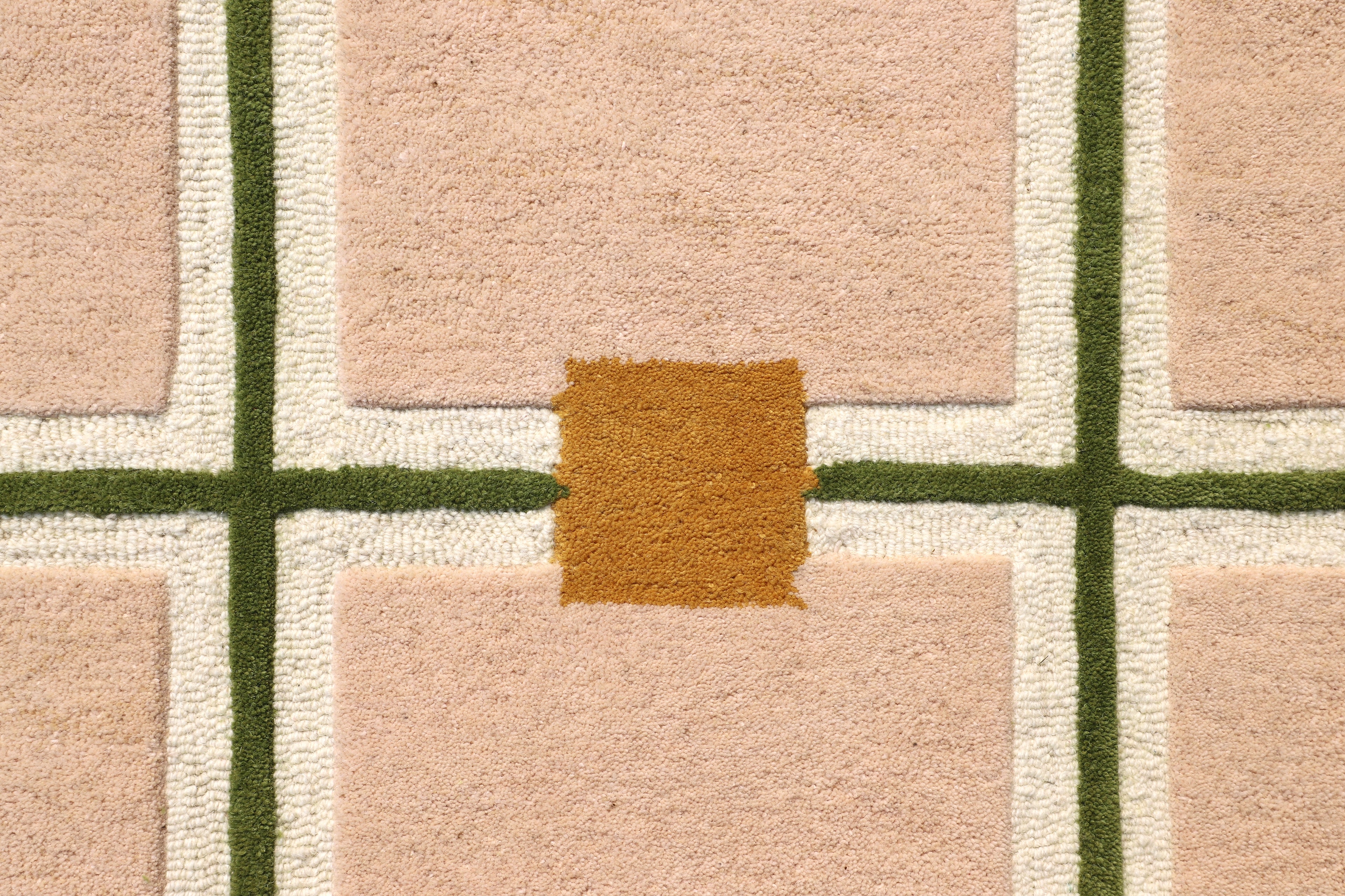 Modern Geometric Wool Rug - Hand-Tufted Minimalist Grid Design | Mid-Century Accent Rug by Rug Regalia