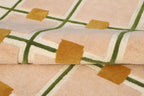Modern Geometric Wool Rug - Hand-Tufted Minimalist Grid Design | Mid-Century Accent Rug by Rug Regalia