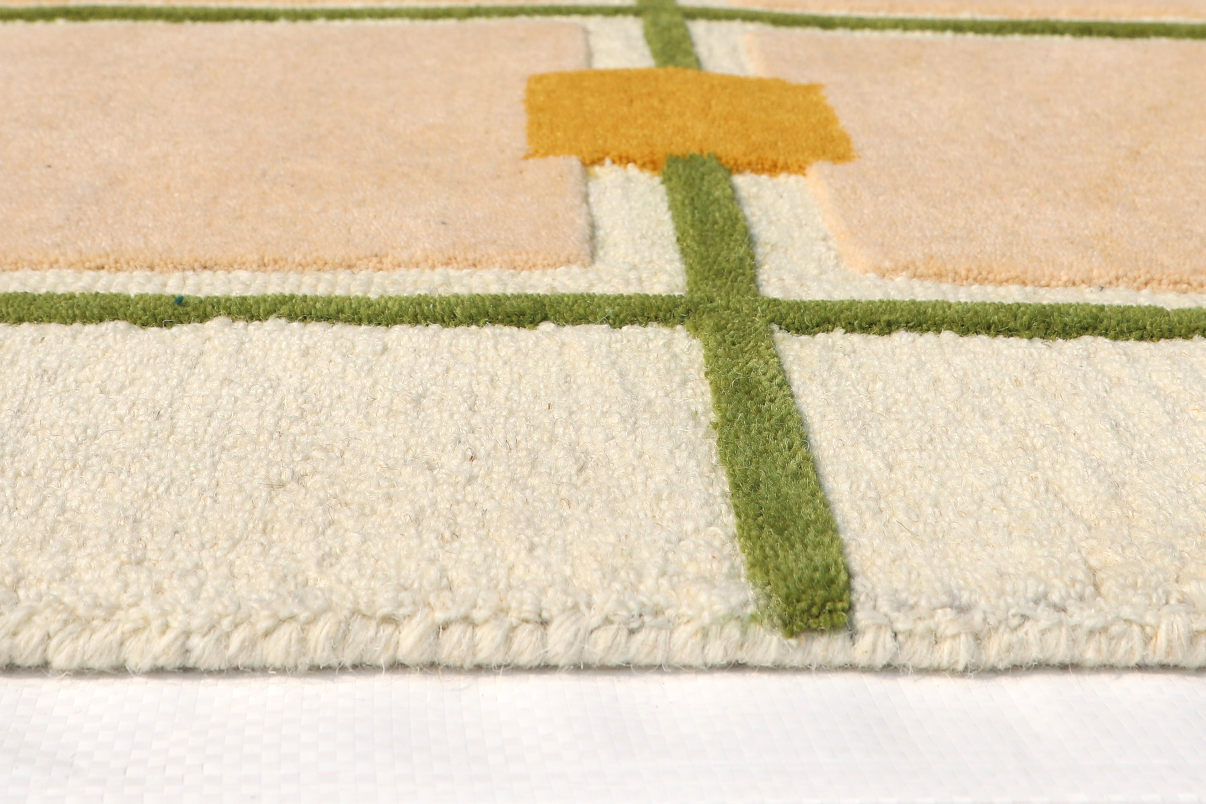 Modern Geometric Wool Rug - Hand-Tufted Minimalist Grid Design | Mid-Century Accent Rug by Rug Regalia