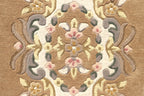 Classic Floral Wool Rug - Hand-Tufted Traditional Design in Caramel & Ivory | Vintage-Style Area Rug by Rug Regalia