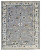 Luxury Hand-Knotted Silver Grey & Ivory Rug