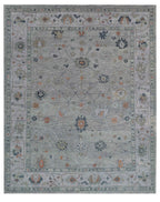 Hand-Knotted Light Grey & Silver Artisan Rug 9x12 feet