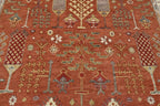 8x10 Elegant Soft red Handknotted Oushak rug, Modern Soft Wool Rugs, Tree of Life Rug for Living room, Bedroom and Office