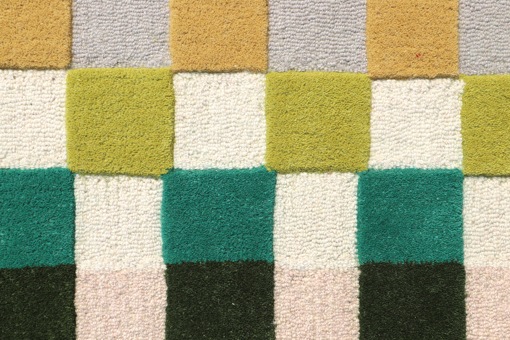 Contemporary Color Block Wool Rug - Hand-Tufted Modern Stripe Pattern | Art-Inspired Designer Rug by Rug Regalia