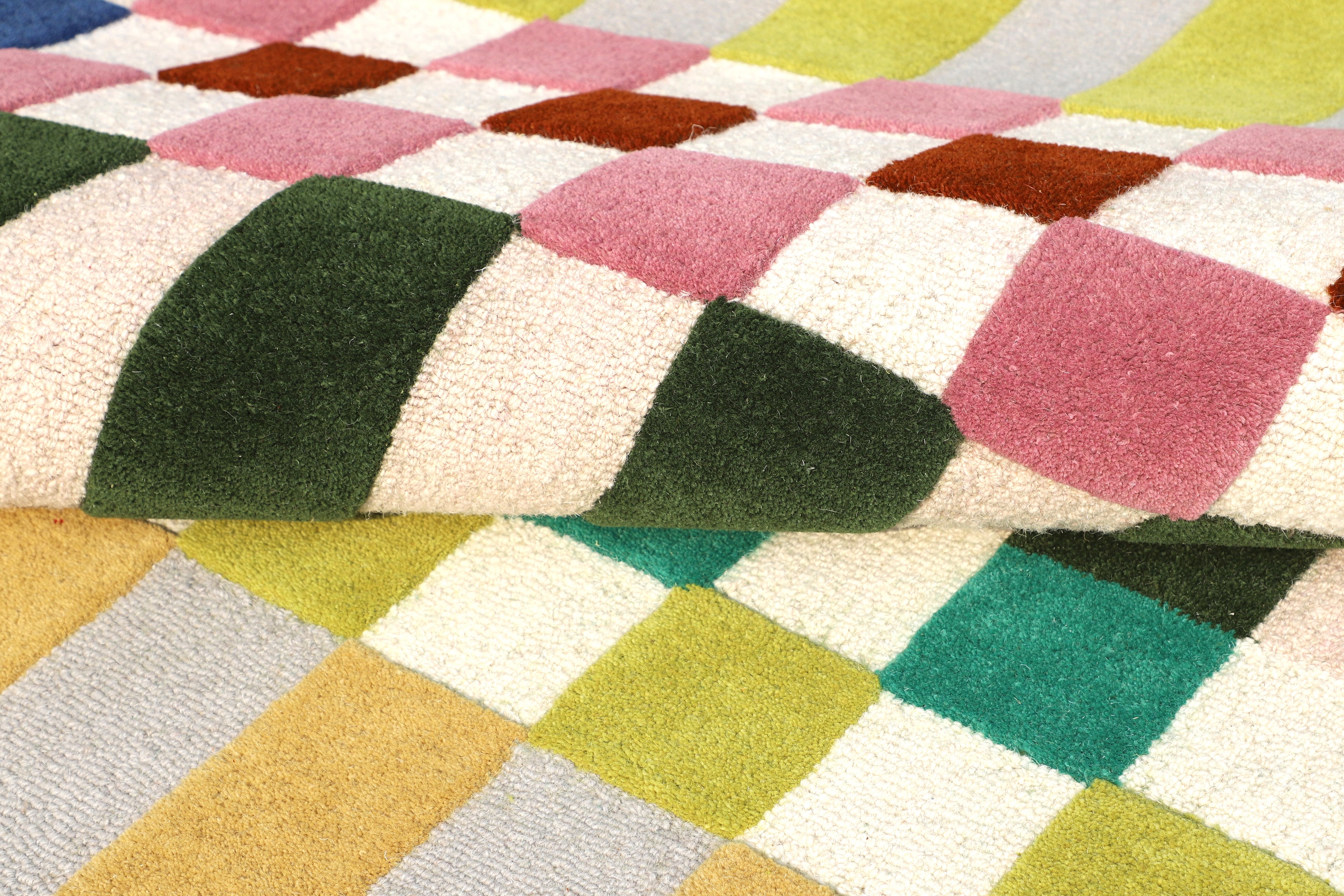 Contemporary Color Block Wool Rug - Hand-Tufted Modern Stripe Pattern | Art-Inspired Designer Rug by Rug Regalia