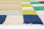 Contemporary Color Block Wool Rug - Hand-Tufted Modern Stripe Pattern | Art-Inspired Designer Rug by Rug Regalia