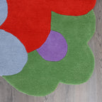 Hand-Tufted Colorful Flower Rug - Bright Floral Wool Rug | Playful Modern Home & Kids Room DŽcor by Rug Regalia