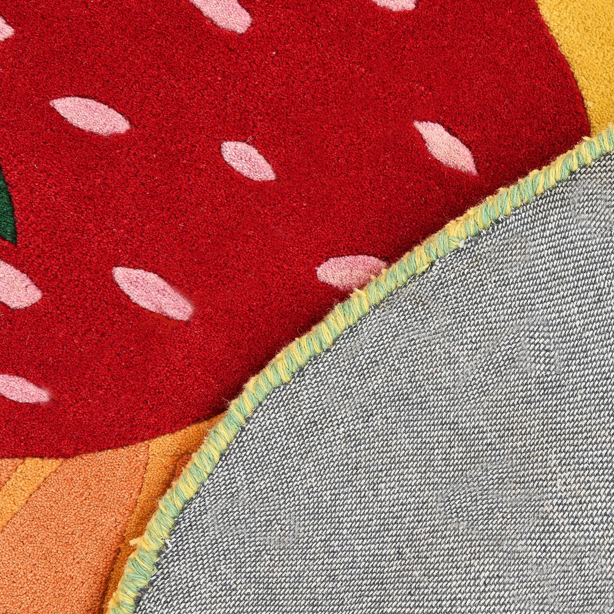 Hand-Tufted Fruit Rug - Colorful Fruit-Shaped Wool Rug | Playful Kids & Home Decor Rug by Rug Regalia