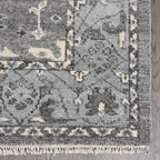 Hand-Knotted Wool Rug - Traditional Medallion Design in Gray & Ivory | Vintage-Inspired Artisan Rug by Rug Regalia