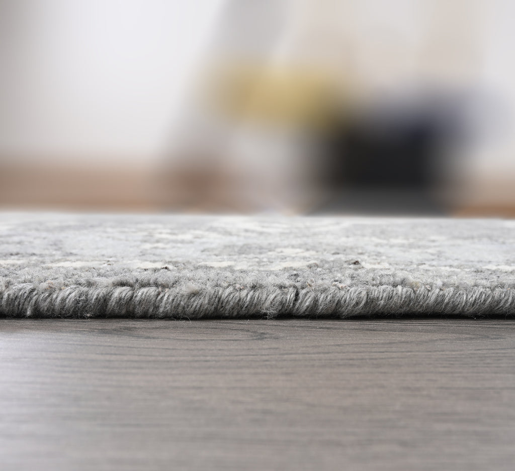 Hand-Knotted Wool Rug - Traditional Medallion Design in Gray & Ivory | Vintage-Inspired Artisan Rug by Rug Regalia