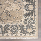 Hand-Knotted Wool Rug - Traditional Medallion in Taupe & Charcoal | Vintage-Inspired Artisan Rug by Rug Regalia