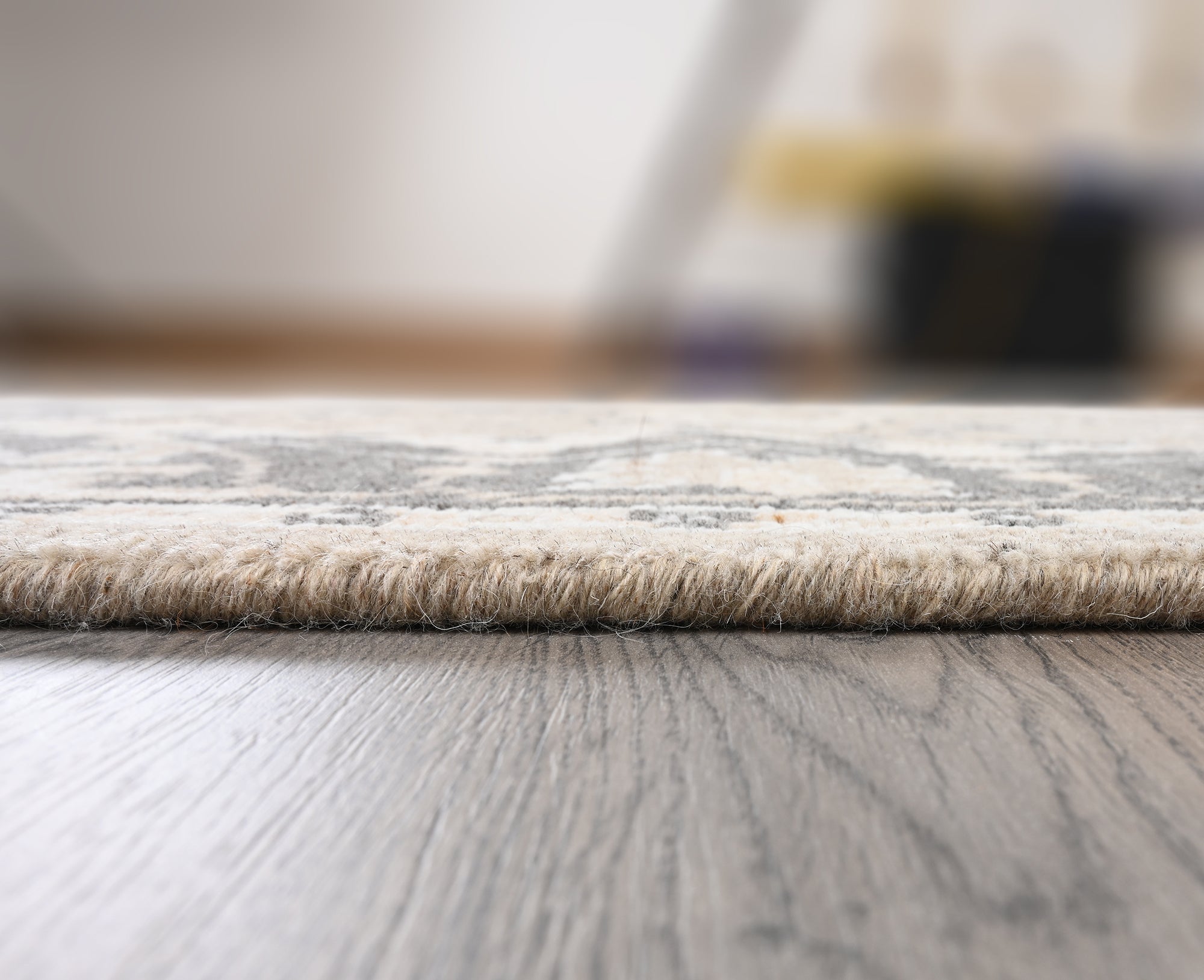 Hand-Knotted Wool Rug - Traditional Medallion in Taupe & Charcoal | Vintage-Inspired Artisan Rug by Rug Regalia