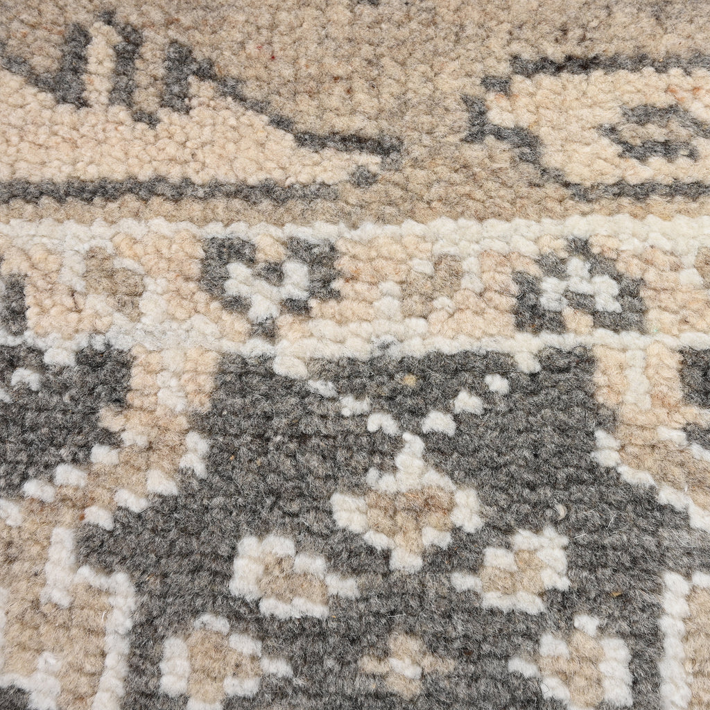 Hand-Knotted Wool Rug - Traditional Medallion in Taupe & Charcoal | Vintage-Inspired Artisan Rug by Rug Regalia