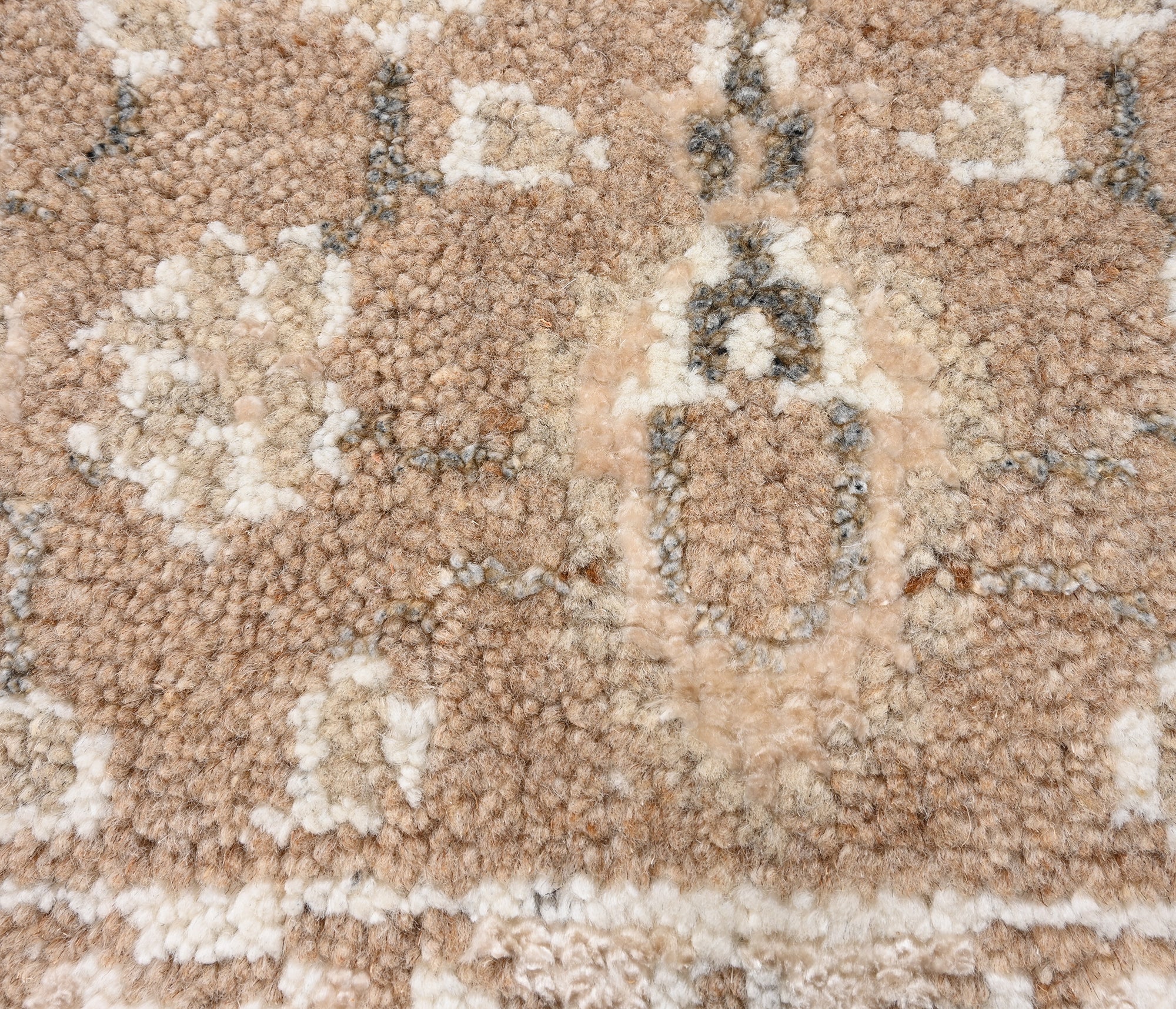 Hand-Knotted Wool Rug - Botanical Pattern in Soft Beige & Ivory | Vintage-Inspired Neutral Area Rug by Rug Regalia