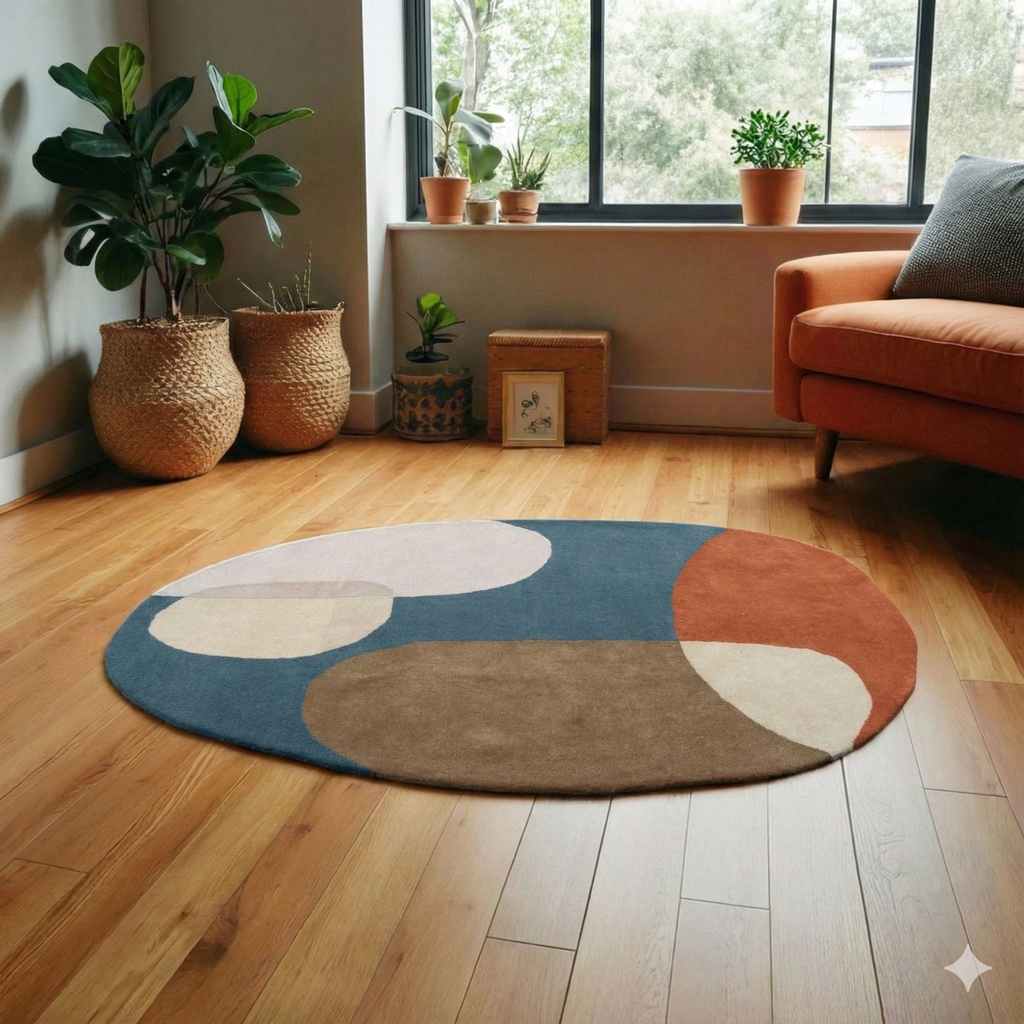 Terra Form Hand-Tufted Wool Rug – Abstract Modern Design