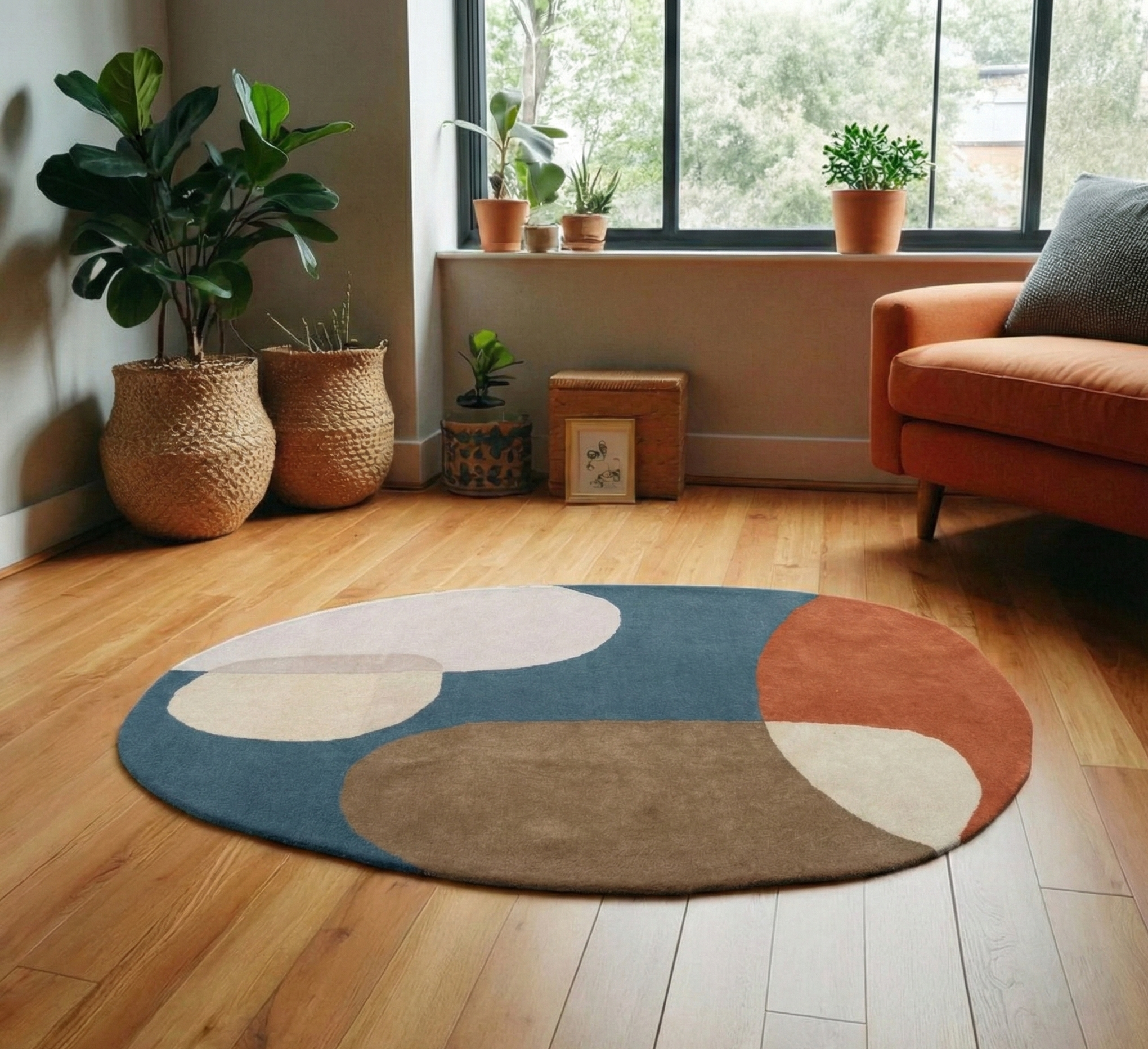 Terra Form Hand-Tufted Wool Rug – Abstract Modern Design