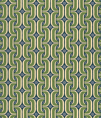 Loomora Wool Hand Tufted Rug Retro Geometric Wave Pattern Modern Design 9x12 Green Blue Ivory