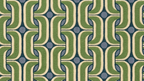 Loomora Wool Hand Tufted Rug Retro Geometric Wave Pattern Modern Design 9x12 Green Blue Ivory