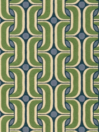 Loomora Wool Hand Tufted Rug Retro Geometric Wave Pattern Modern Design 9x12 Green Blue Ivory