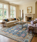 Hand-Knotted Dark Grey & Silver Statement Rug 8x10 feet