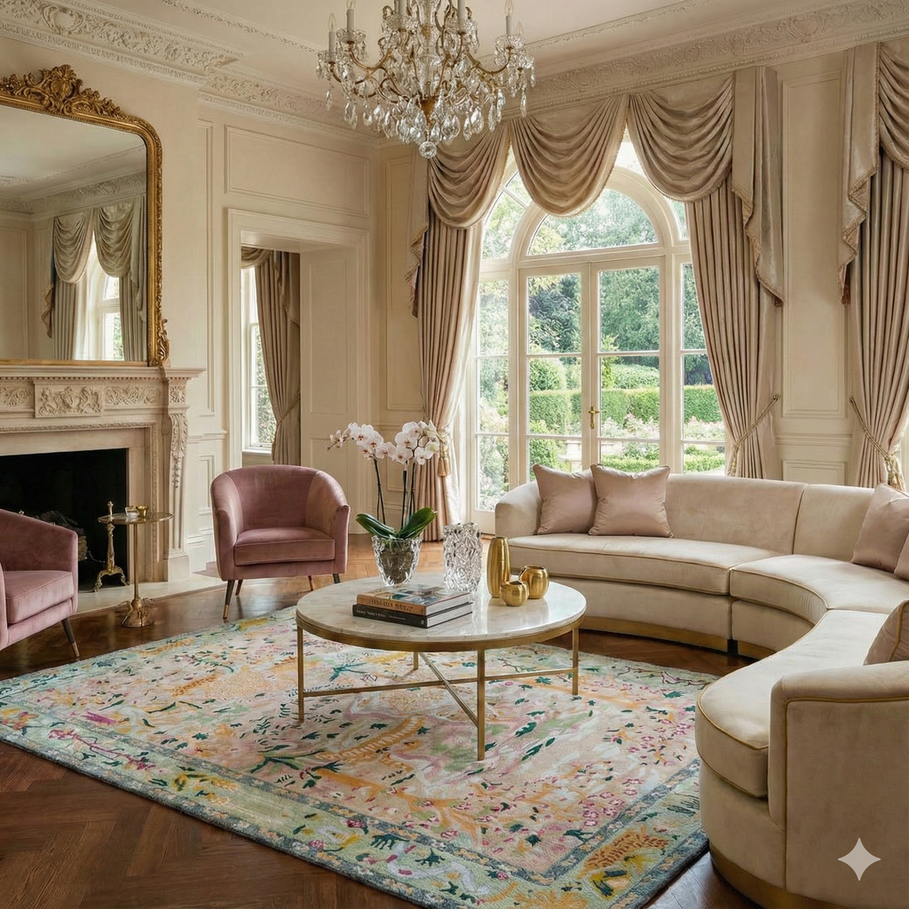 Eden Tapestry Hand-Tufted Wool Rug – Botanical Garden Design