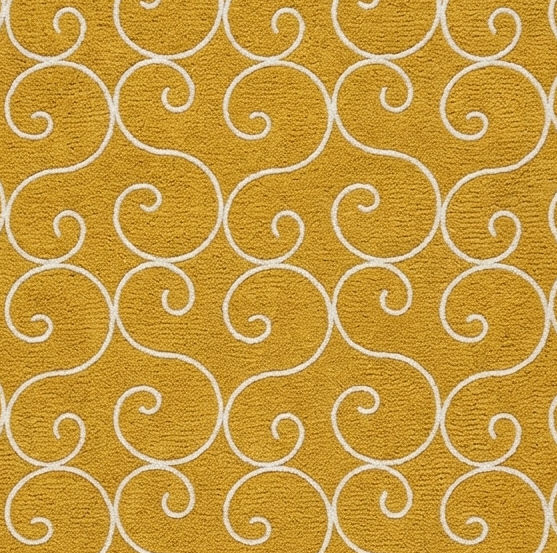 Loom & Hearth | 100% Wool Arched Maze Hand-Tufted Rug (8'x10') – Mustard Gold