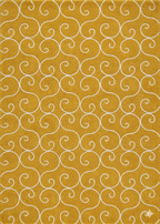 Loom & Hearth | 100% Wool Arched Maze Hand-Tufted Rug (8'x10') – Mustard Gold