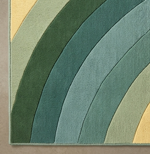 RugsRegalia | 100% New Zealand Wool Retro Arches Hand-Tufted Rug (8'x10') – Multi-Color Earth Tones