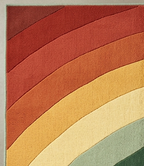 RugsRegalia | 100% New Zealand Wool Retro Arches Hand-Tufted Rug (8'x10') – Multi-Color Earth Tones