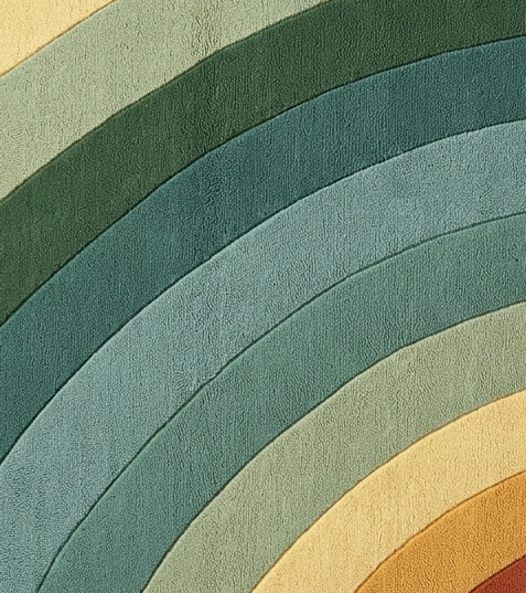 RugsRegalia | 100% New Zealand Wool Retro Arches Hand-Tufted Rug (8'x10') – Multi-Color Earth Tones
