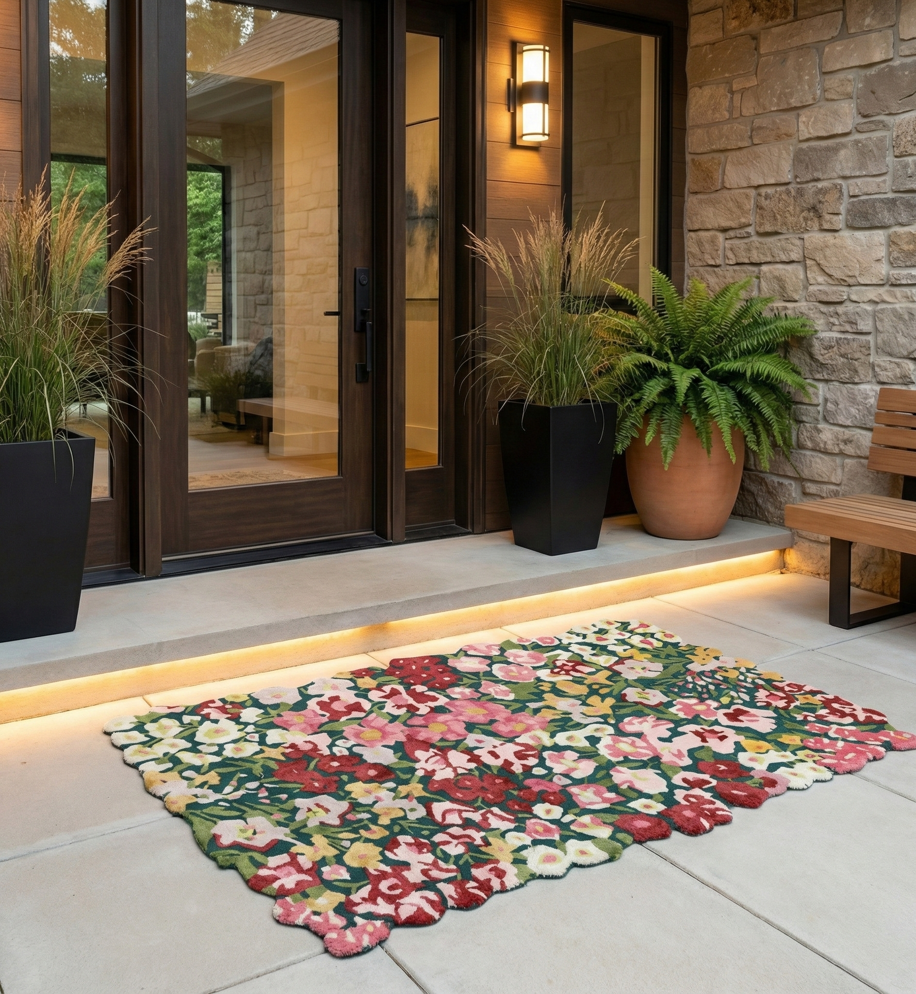 Hand-Tufted Floral Wool Rug - Vintage Garden Design | Cottagecore & Boho Area Rug by Rug Regalia