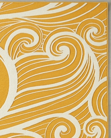 Loom & Hearth | 100% Wool Arched Maze Hand-Tufted Rug (8'x10') – Mustard Gold