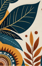 Terra Mandala" Artisan Hand-Tufted Botanical Rug