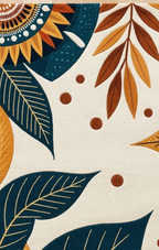 Terra Mandala" Artisan Hand-Tufted Botanical Rug