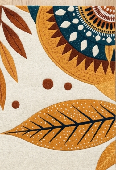 Terra Mandala" Artisan Hand-Tufted Botanical Rug