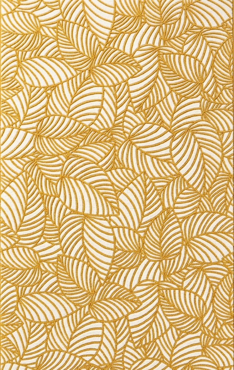 Loom & Hearth | 100% Wool Arched Maze Hand-Tufted Rug (8'x10') – Mustard Gold