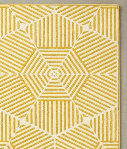 Loom & Hearth | 100% Wool Arched Maze Hand-Tufted Rug (8'x10') – Mustard Gold