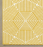 Loom & Hearth | 100% Wool Arched Maze Hand-Tufted Rug (8'x10') – Mustard Gold