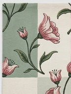 Blossom Checker" Artisan Hand-Tufted Floral Rug