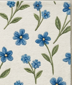 Elegant Hand Tufted Botanical Floral Rug – Soft Ivory Base with Wildflower Design | Modern Nature-Inspired Area Rug