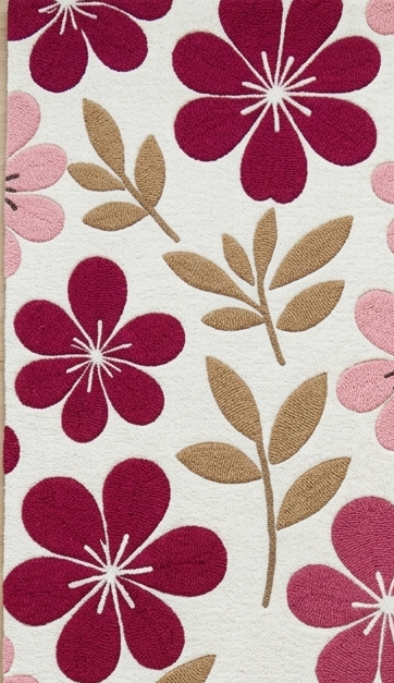 Blossom Breeze" Premium Hand-Tufted Floral Area Rug