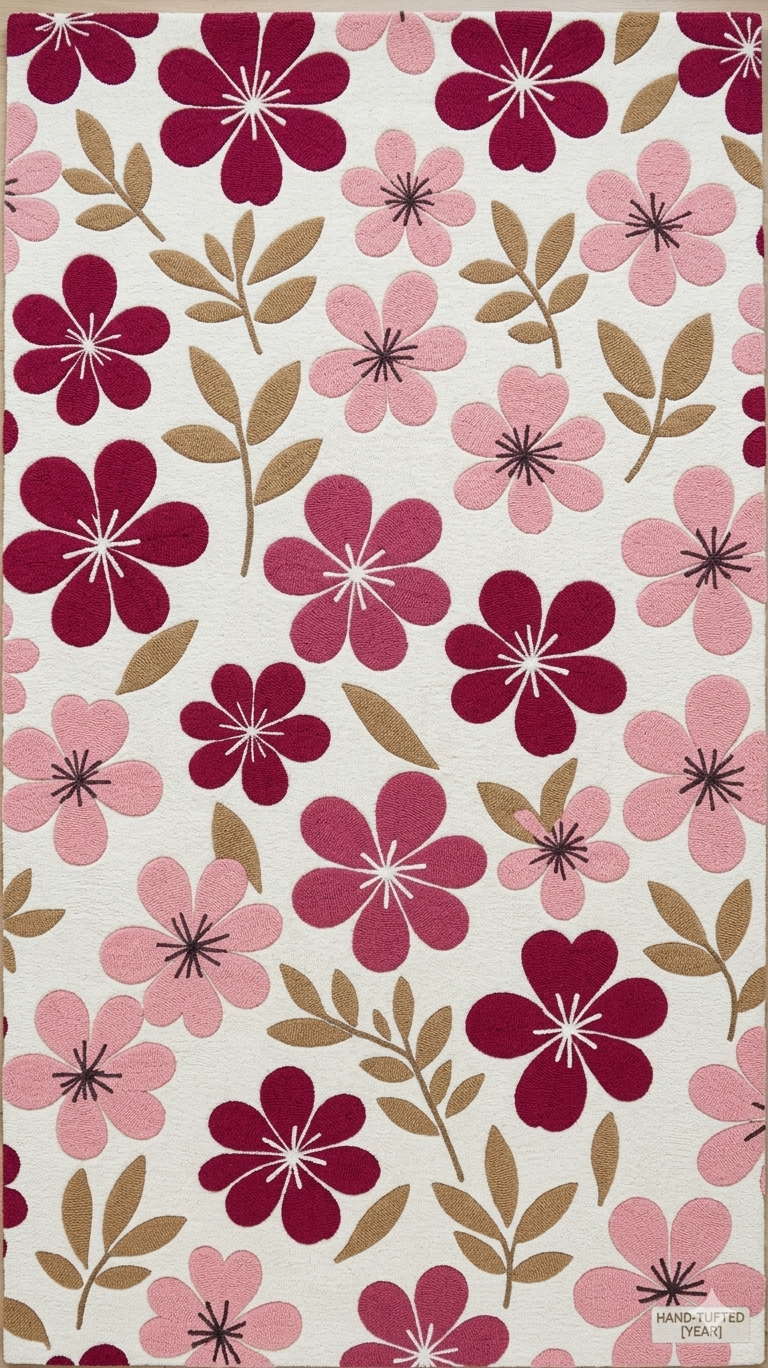 Blossom Breeze" Premium Hand-Tufted Floral Area Rug