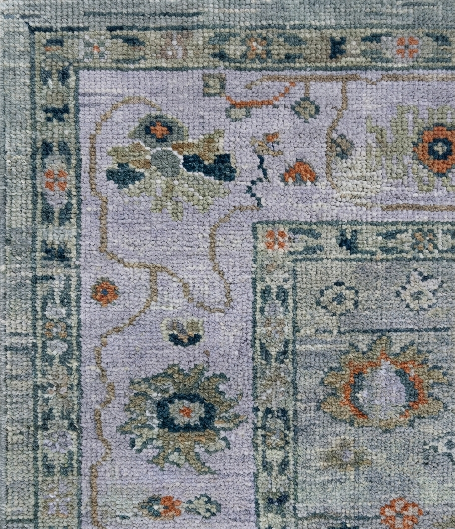 Hand-Knotted Light Grey & Silver Artisan Rug 9x12 feet